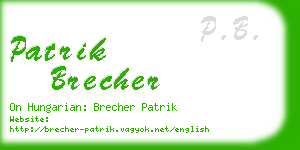 patrik brecher business card